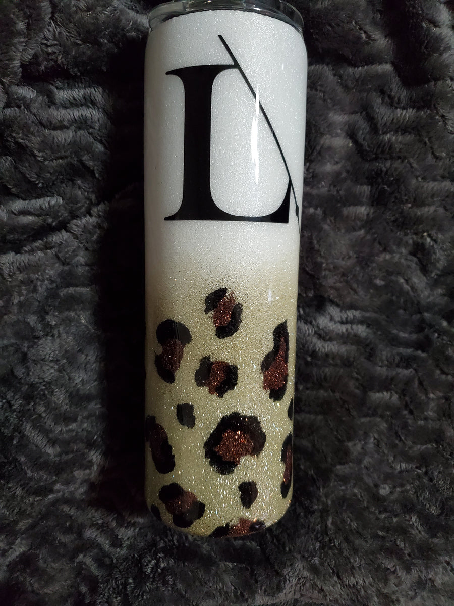 Cheetah Leopard Print Ombre Glitter Stainless steel tumbler. –  Backwood-Designs-La