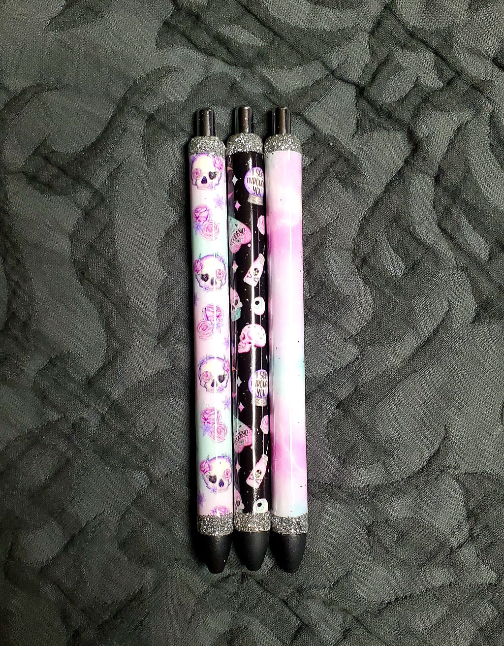 Ink Joy glitter pens pastel skull set