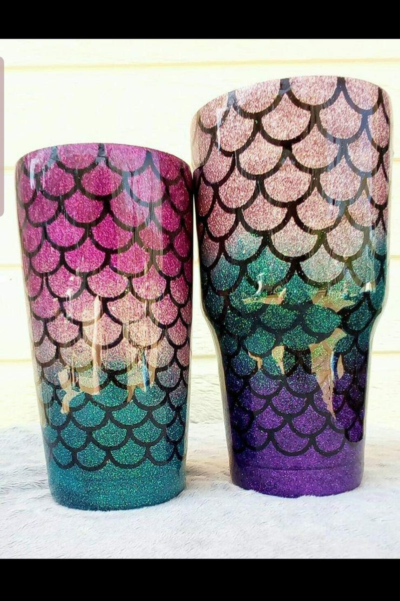 Mermaid Scales, Purple, Teal, Silver Custom, Personalized, Glitter Water  Bottle or Tumbler, Stainless Steel Insulated -  Israel