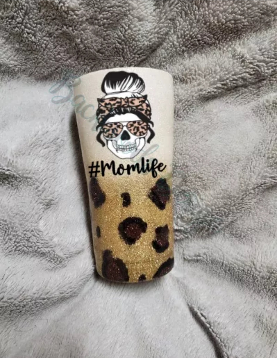 Mom Life Black Leopard Cheetah Tumbler| Personalized!