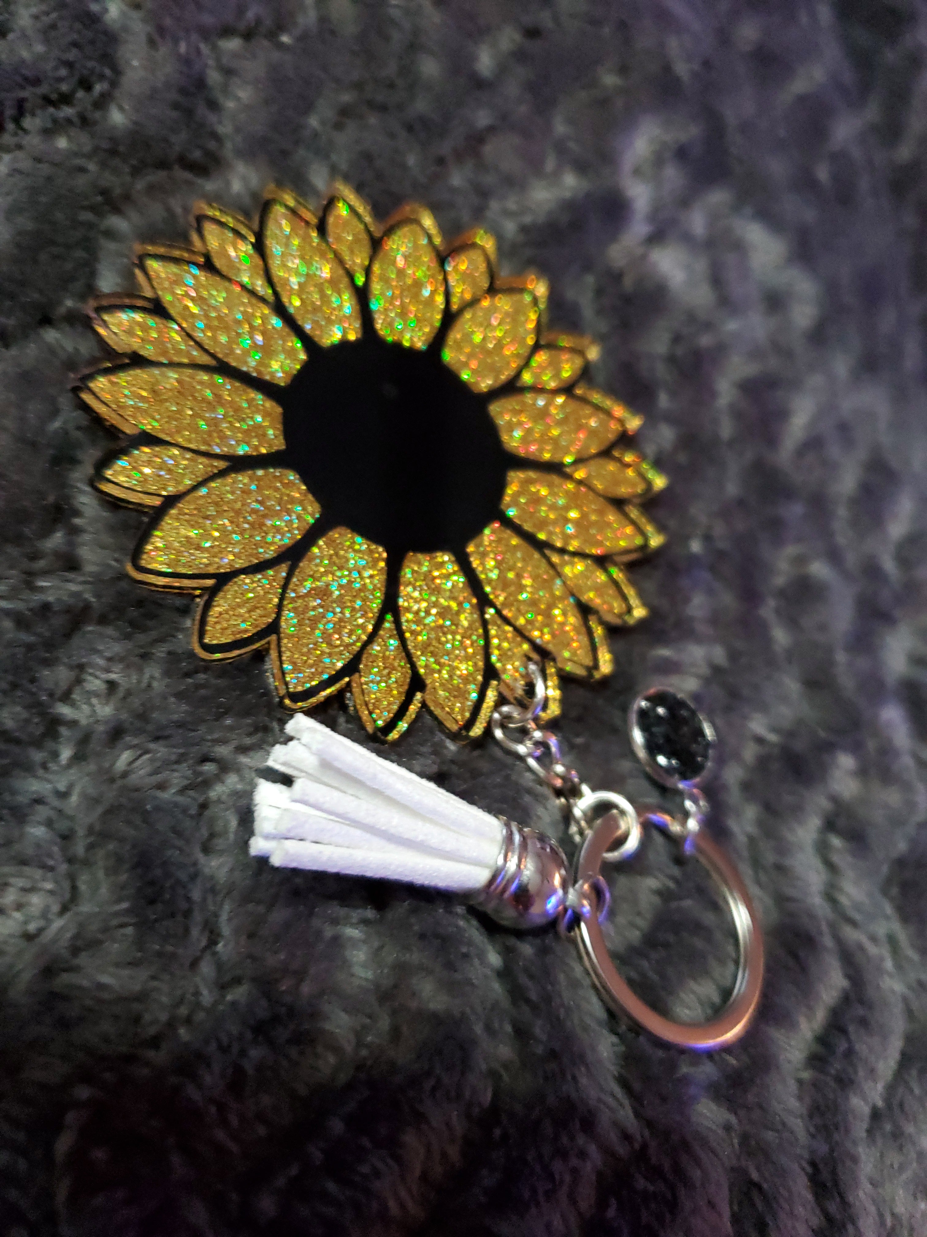 Glitter Acrylic Keychain