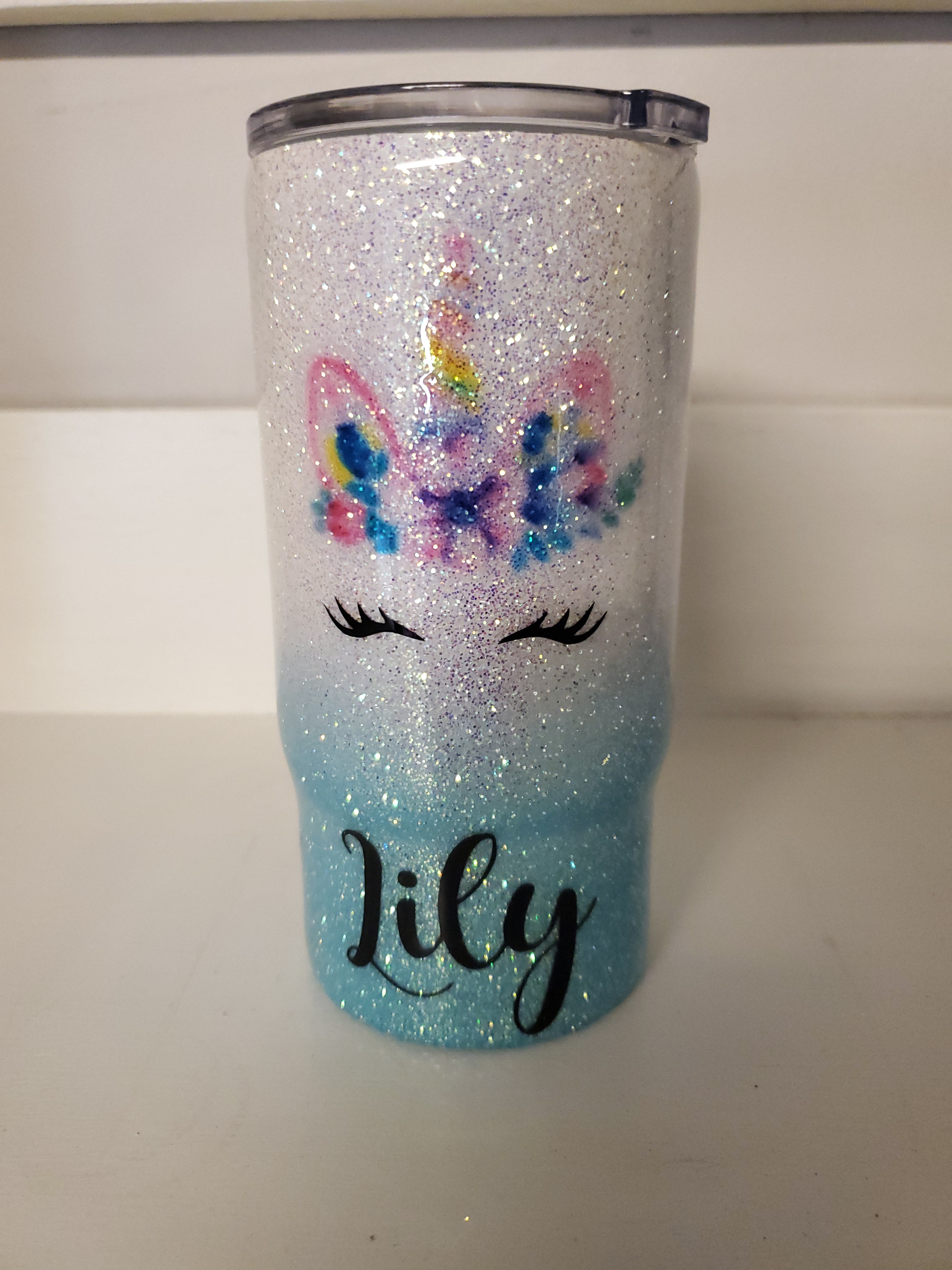 Unicorn Glitter 12oz Kids sippy cup design (1204375)