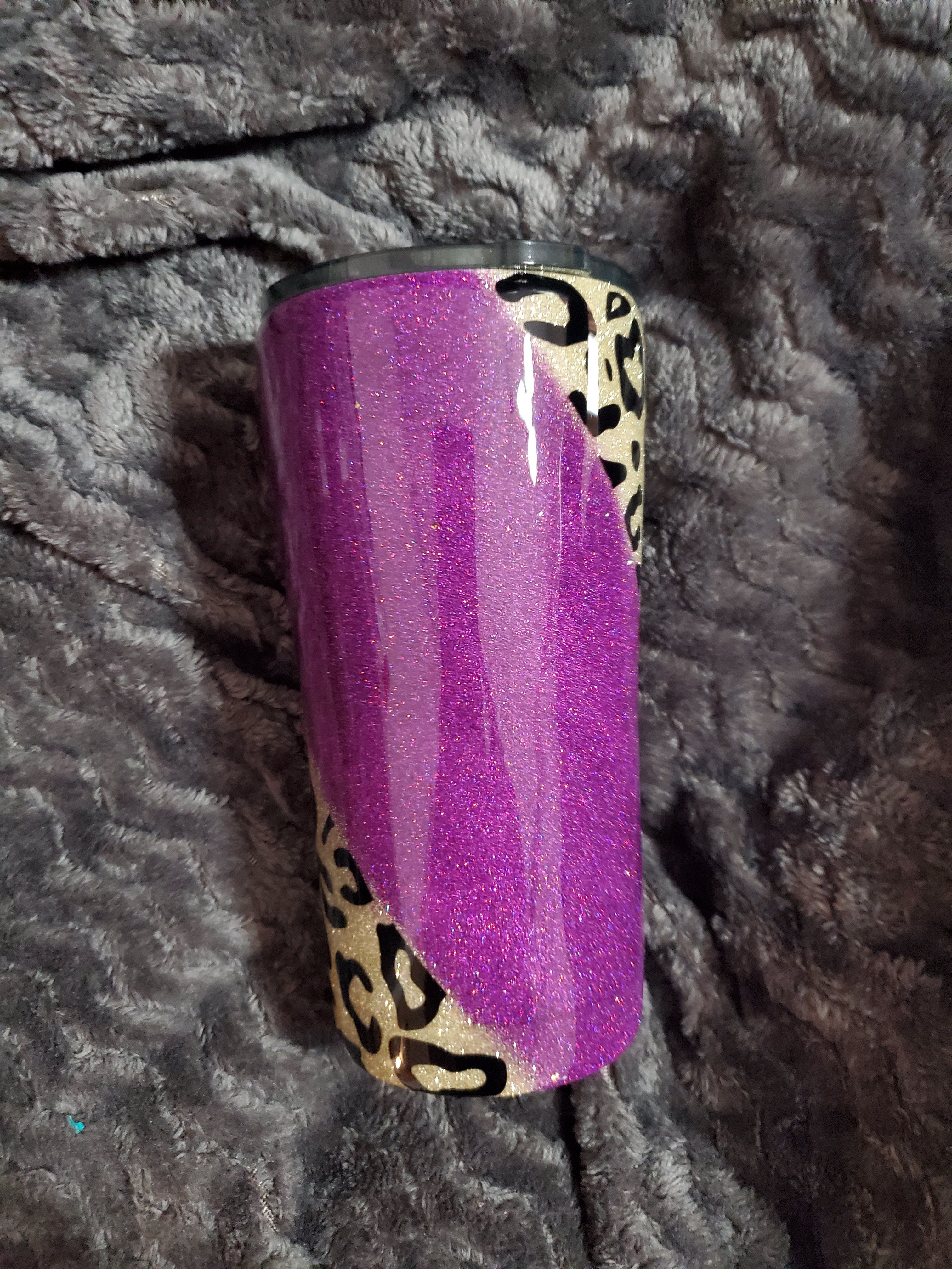Pink and Purple Leopard Tumbler Sublimation Designs Ombre -  in 2023