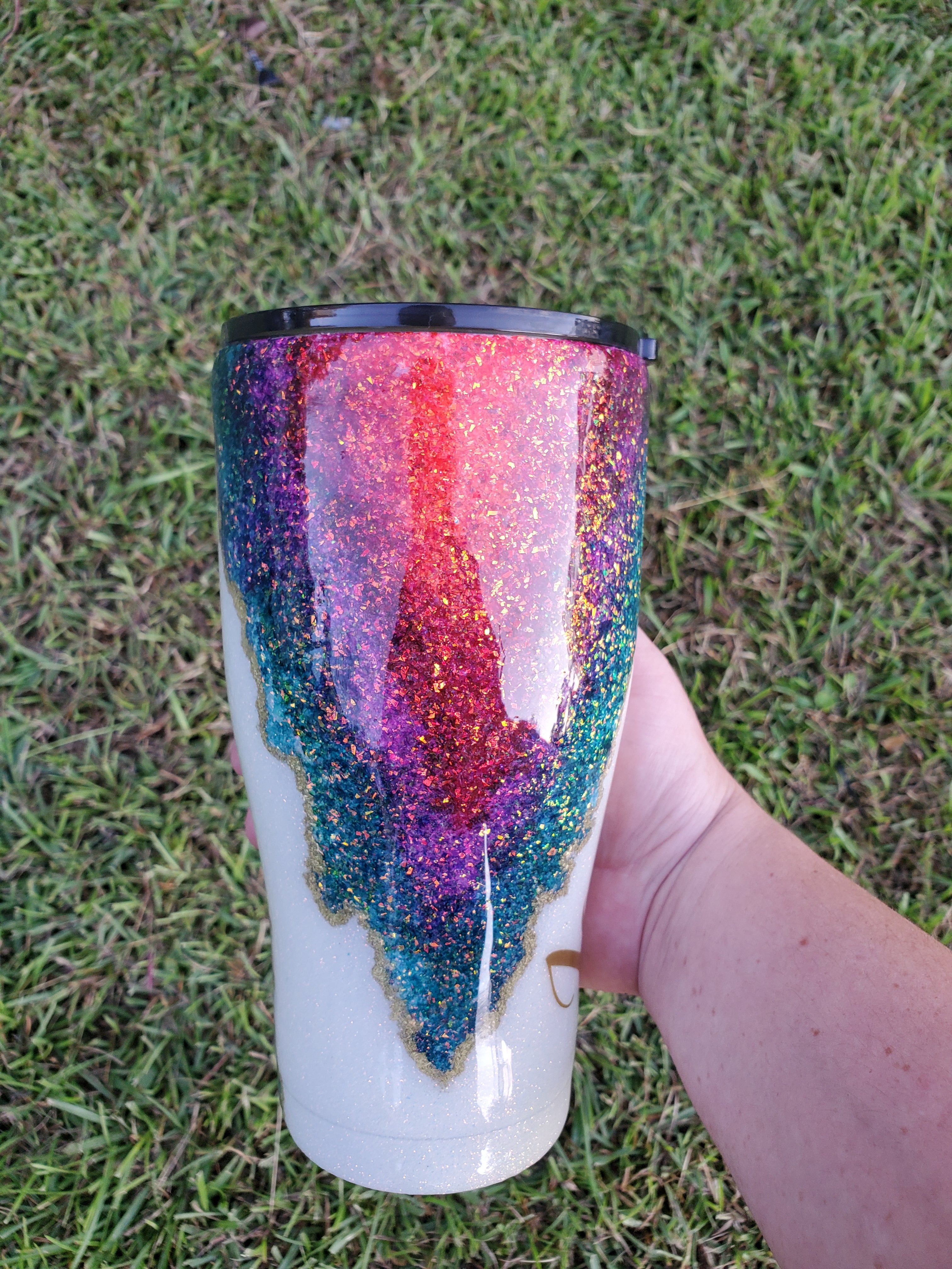 Mamasaurus Geode Stainless Steel Glitter Tumbler – Backwood-Designs-La