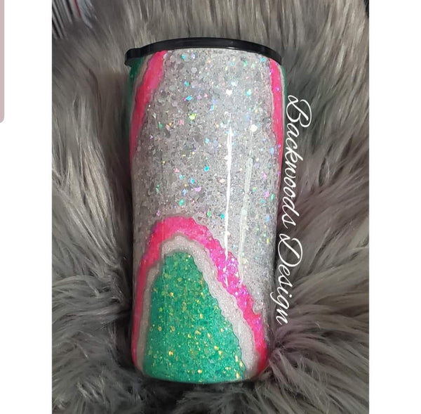 Mamasaurus Geode Stainless Steel Glitter Tumbler – Backwood-Designs-La